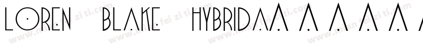 loren blake hybrida字体转换